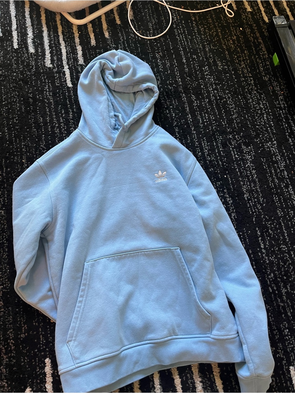 adidas Light Blue Trefoil Pullover Hoodie